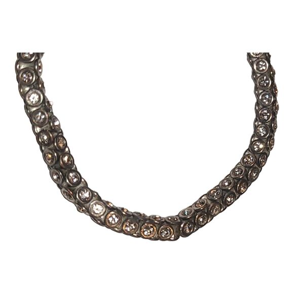 Stella & Dot Metal & Rhinestone Twist Stretch Bracelet - Picture 4 of 4